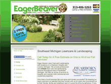 Tablet Screenshot of eagerbeaverlawncare.com